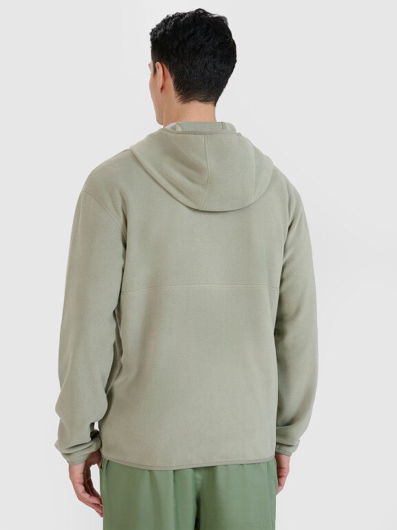 Polar regular z kapturem męski 4F 4FWSS25TFLEM321 - khaki
