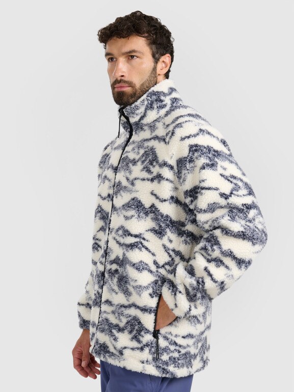 Polar sherpa rozpinany ze stójką uniseks 4F 4FWAW25TFLEU352 - beżowy