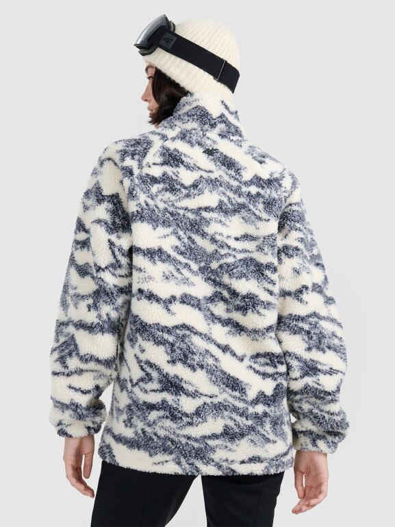 Polar sherpa rozpinany ze stójką uniseks 4F 4FWAW25TFLEU352 - beżowy