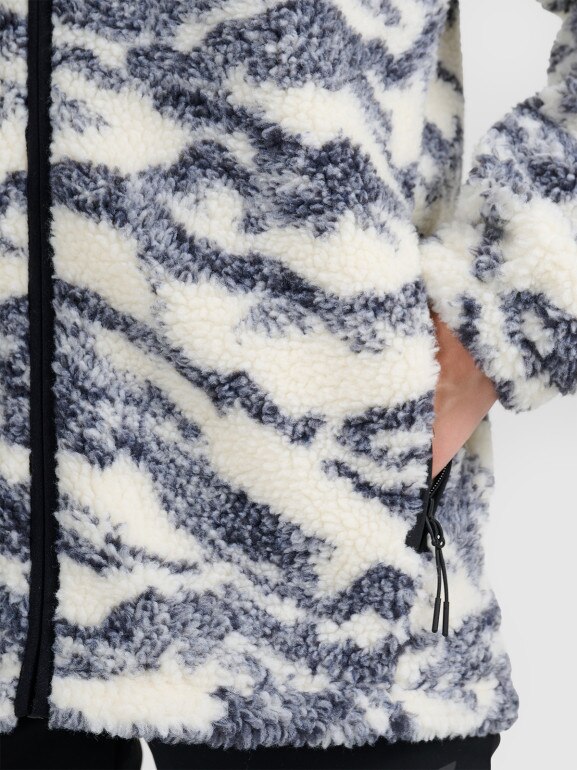 Polar sherpa rozpinany ze stójką uniseks 4F 4FWAW25TFLEU352 - beżowy