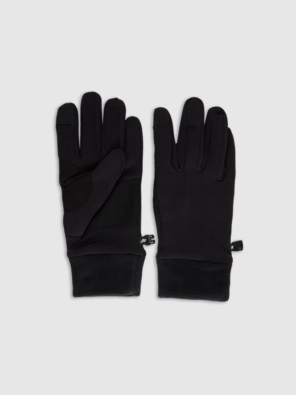 Rękawiczki dzianinowe Touch Screen uniseks 4F 4FWMM00AGLOU126 - czarne