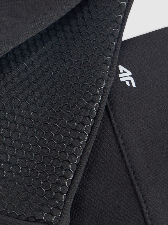 Rękawiczki dzianinowe Touch Screen uniseks 4F 4FWMM00AGLOU150 - czarne