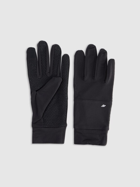 Rękawiczki dzianinowe Touch Screen uniseks 4F 4FWMM00AGLOU150 - czarne