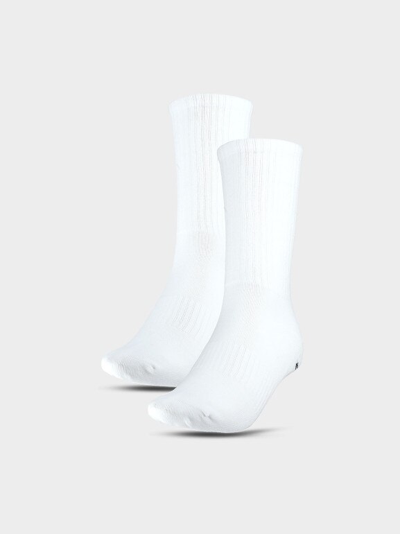 Skarpetki basic (2-pack) uniseks 4F 4FWSS25USOCU416 - białe
