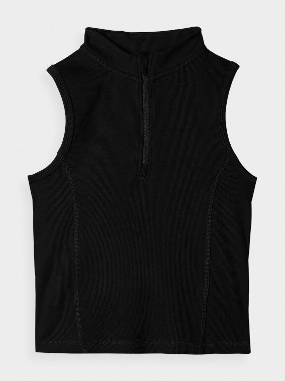 Damski top slim basic 4F 4FRAW24TSLEF182 - różowy