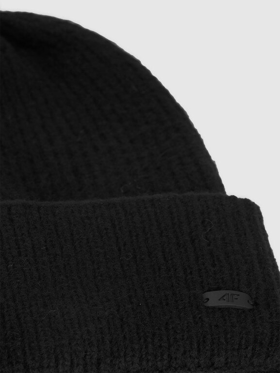 Zestaw zimowy komin i czapka uniseks 4F 4FWAW25ACAPF571 - czarny