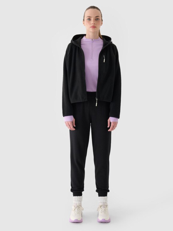 Damskie spodnie dresowe 4F 4FWMM00TTROF0946 - czarne