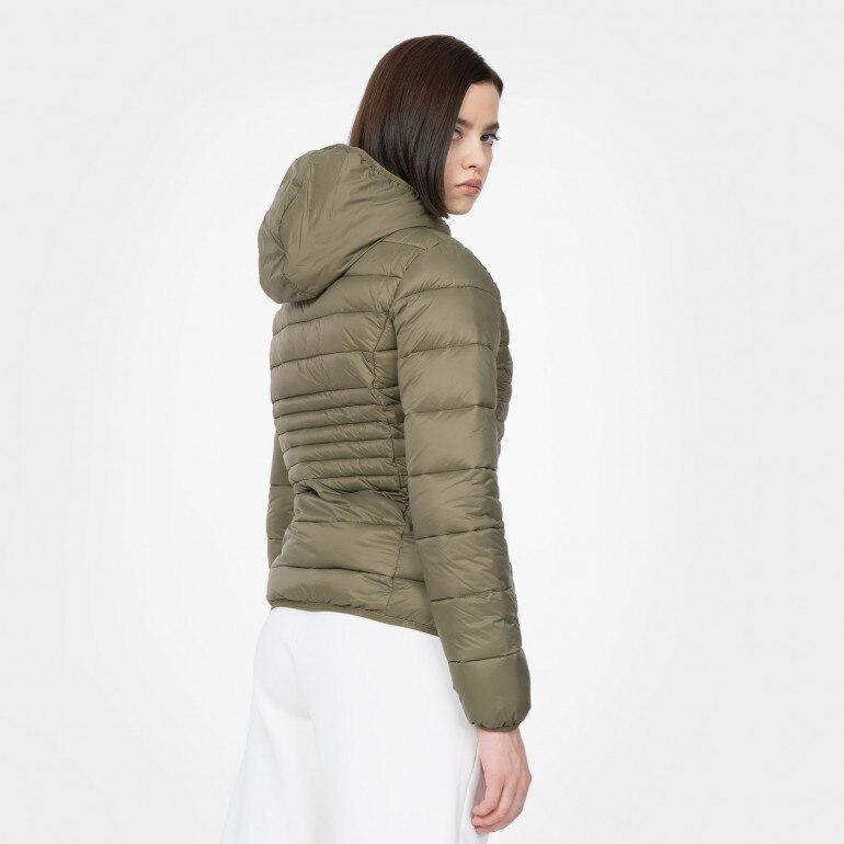 Damska kurtka puchowa pikowana FILA SQUILLE - oliwkowa/khaki