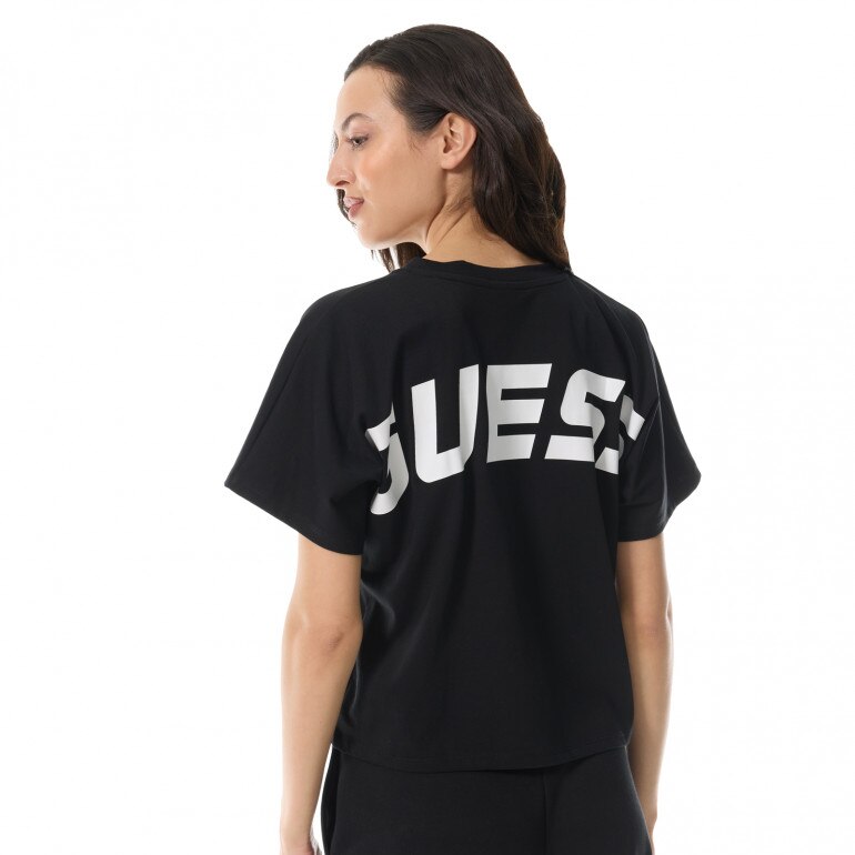 Damski t-shirt z nadrukiem Deana Boxy - czarny