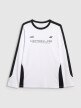 Męski longsleeve oversize z nadrukiem 4F 4FRAW25TLONM653 - biały
