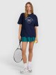 Damski t-shirt z nadrukiem 4F 4FRAW25TTSHF3158 - granatowy