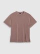 Damski t-shirt oversize 4F 4FRAW25TTSHF3408 - brązowy