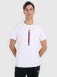 4F Męsksi tshirt z nadrukiem 4F 4FRAW25TTSHM3225  biały  Biały