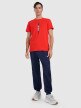 Męsksi t-shirt z nadrukiem 4F 4FRAW25TTSHM3225 - czerwony