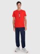 Męsksi t-shirt z nadrukiem 4F 4FRAW25TTSHM3225 - czerwony