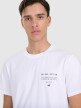 Męski t-shirt z nadrukiem 4F 4FRAW25TTSHM3226 - granatowy