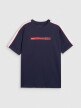 Męski t-shirt oversize z nadrukiem 4F 4FRAW25TTSHM3227 - granatowy