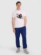 Męski t-shirt z nadrukiem 4F 4FRAW25TTSHM3235 - biały