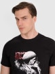 Męski t-shirt z nadrukiem 4F 4FRAW25TTSHM3235 - czarny