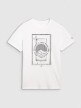 Męski t-shirt z nadrukiem 4F 4FRAW25TTSHM3236 - biały