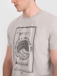 Męski t-shirt z nadrukiem 4F 4FRAW25TTSHM3236 - szary