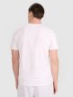 Męski t-shirt z nadrukiem 4F 4FRAW25TTSHM3237 - biały