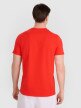 Męski t-shirt z nadrukiem 4F 4FRAW25TTSHM3298 - czerwony