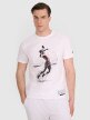 Męski t-shirt z nadrukiem 4F 4FRAW25TTSHM3318 - biały