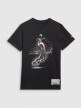 Męski t-shirt z nadrukiem 4F 4FRAW25TTSHM3318 - czarny