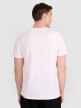 Męski t-shirt z nadrukiem 4F 4FRAW25TTSHM3319 - biały