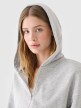 Damska bluza dresowa rozpinana z kapturem 4F 4FRSS24TSWSF2033 - szara