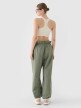 Damskie spodnie parachute casual 4F 4FRSS24TTROF1330 - oliwkowe/khaki