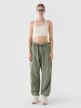 Damskie spodnie parachute casual 4F 4FRSS24TTROF1330 - oliwkowe/khaki