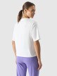 Damski t-shirt z nadrukiem 4F 4FRSS24TTSHF2089 - biały