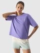 4F Damski tshirt z nadrukiem 4F 4FRSS24TTSHF2089  fioletowy Fioletowy
