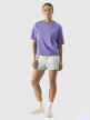 Damski t-shirt z nadrukiem 4F 4FRSS24TTSHF2089 - fioletowy