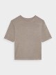 Damski t-shirt bez nadruku 4F 4FRSS24TTSHF2558 - brązowy