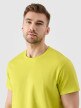 Męski t-shirt z nadrukiem 4F 4FRSS24TTSHM2473 - żółty