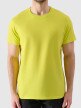 Męski t-shirt z nadrukiem 4F 4FRSS24TTSHM2473 - żółty
