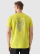 Męski t-shirt z nadrukiem 4F 4FRSS24TTSHM2473 - żółty