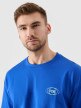 Męski t-shirt z nadrukiem 4F 4FRSS24TTSHM2535 - niebieski