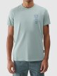 Męski t-shirt z nadrukiem 4F 4FRSS24TTSHM2536 - zielona