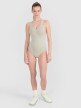 Damskie body treningowe 4F 4FRSS25TFBOF004 - beżowe