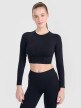 Damski longsleeve treningowy 4F 4FRSS25TFLOF486 - czarny