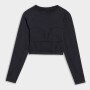 Damski longsleeve treningowy 4F 4FRSS25TFLOF486 - czarny