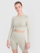 Damski longsleeve treningowy 4F 4FRSS25TFLOF486 - zielony