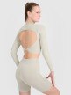 Damski longsleeve treningowy 4F 4FRSS25TFLOF486 - zielony