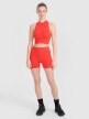 Damski crop top treningowy 4F 4FRSS25TFSLF721 - czerwony