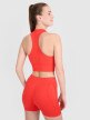 Damski crop top treningowy 4F 4FRSS25TFSLF721 - czerwony