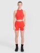 Damski crop top treningowy 4F 4FRSS25TFSLF721 - czerwony